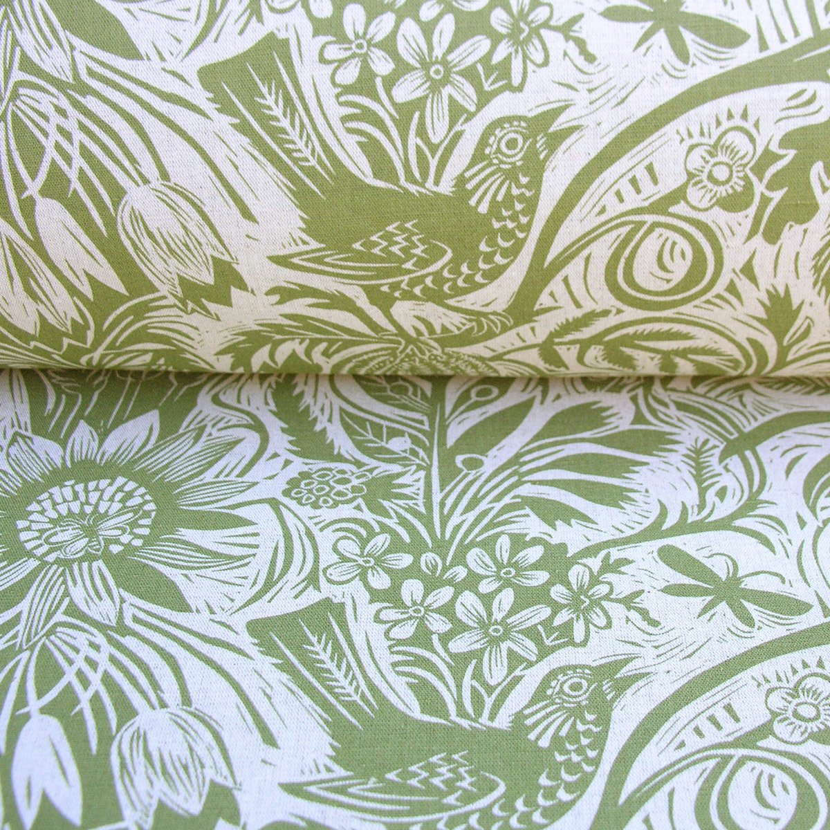 Mark Hearld Squirrel and Sunflower - Olive Green - Image 3