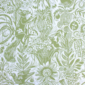 Mark Hearld Squirrel and Sunflower - Olive Green - Image 2