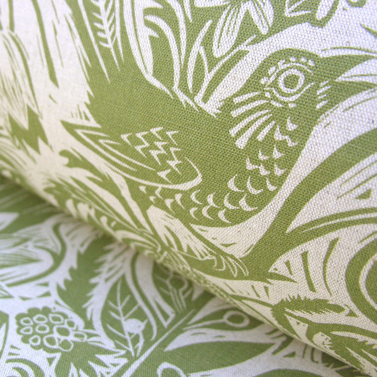 Mark Hearld Squirrel and Sunflower - Olive Green - Image 1