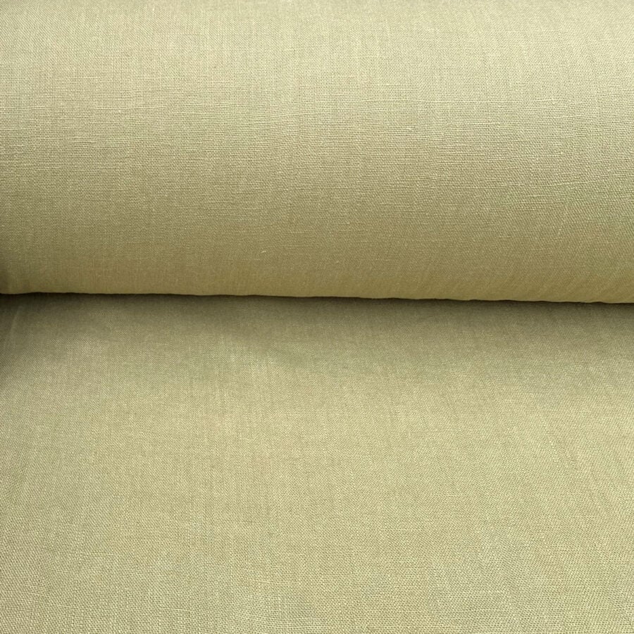 Washed Linen Khaki Green - Image 3