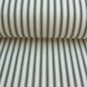 Ticking Fabric - Black - Image 3