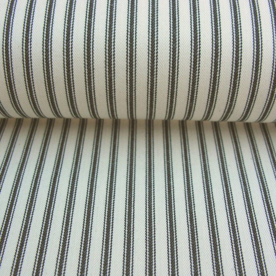 Ticking Fabric - Black - Image 3