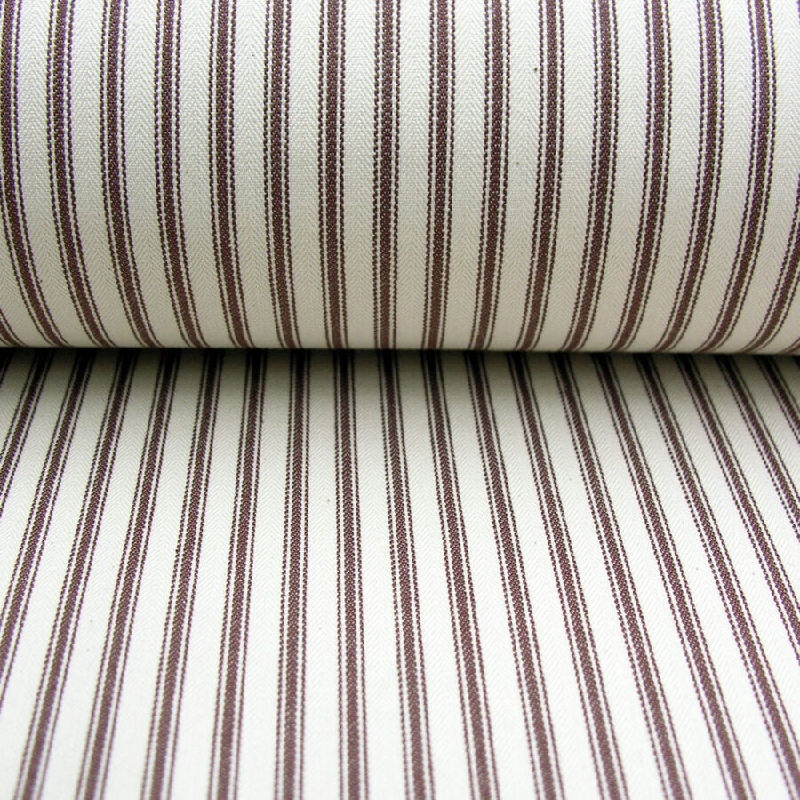 Ticking Fabric - Brown - Image 3