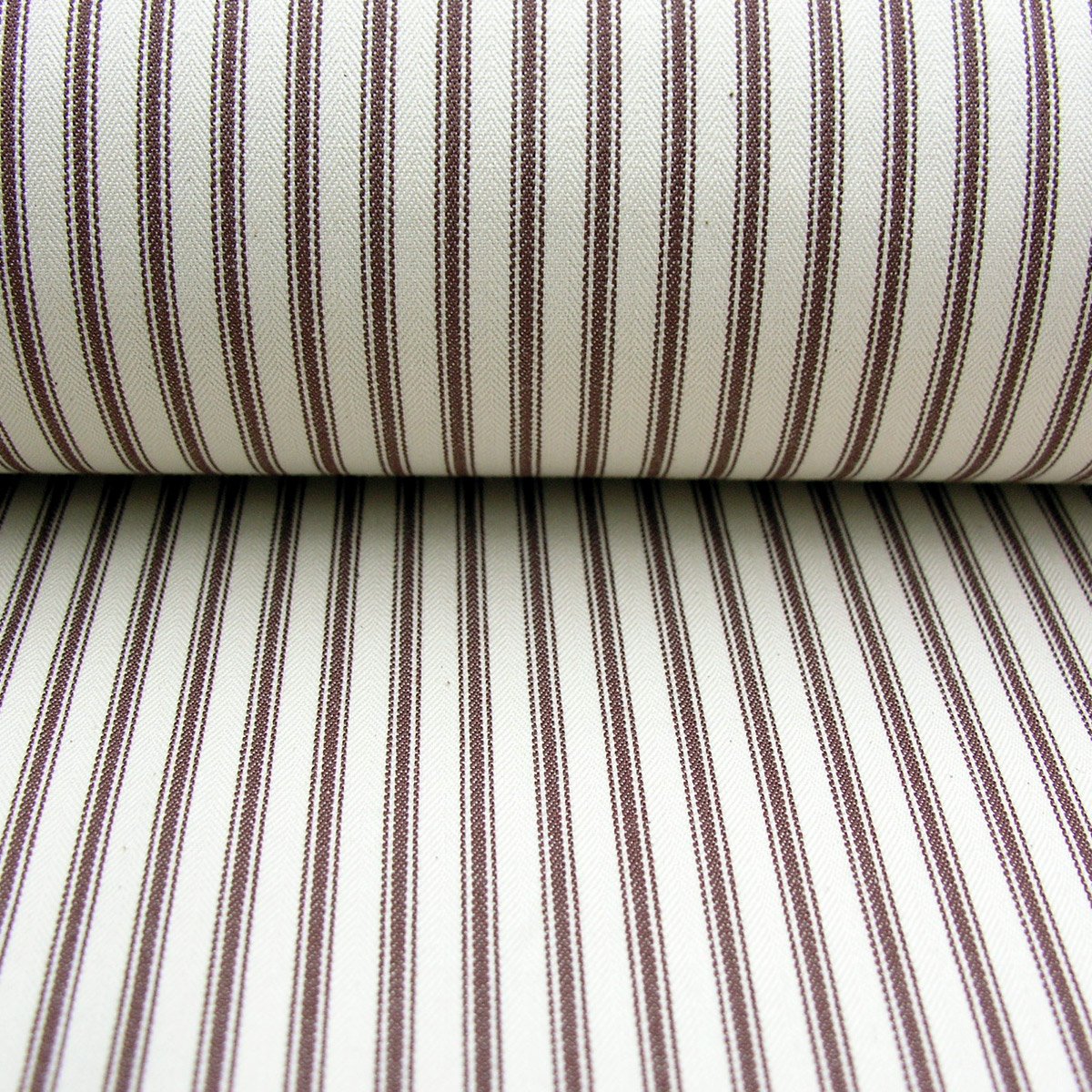 Ticking Fabric - Brown - Image 3