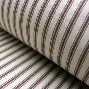 Ticking Fabric - Brown