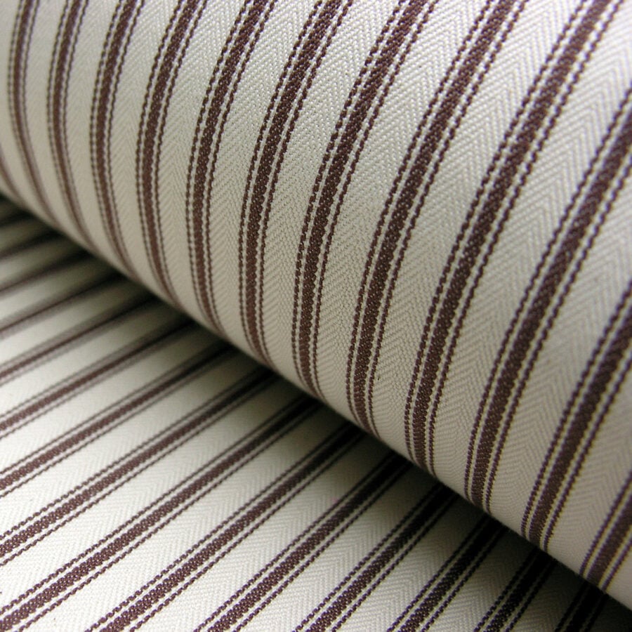 Ticking Fabric - Brown