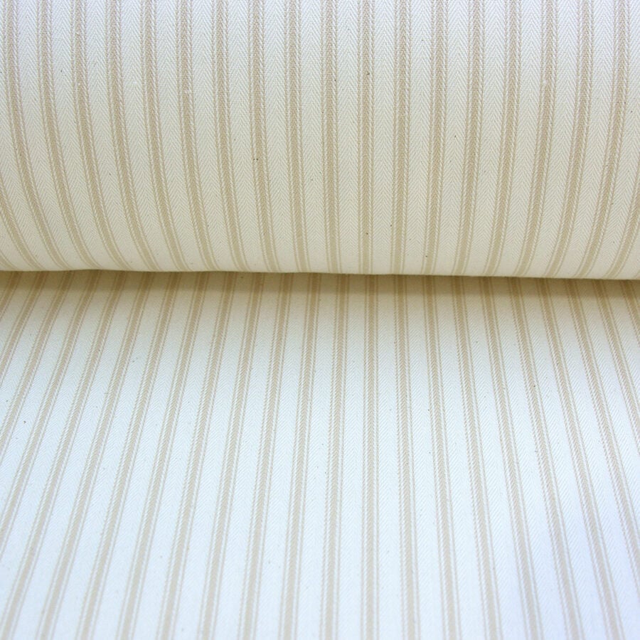 Ticking Fabric - Cream - Image 3