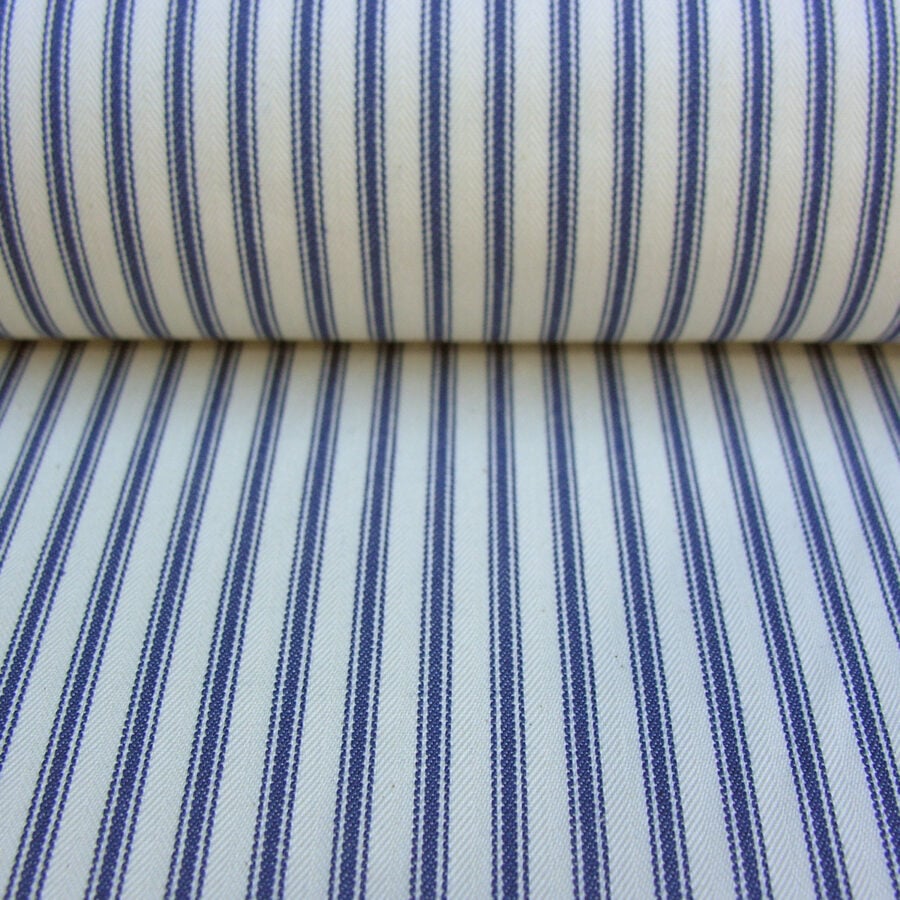 Ticking Fabric - Navy - Image 3