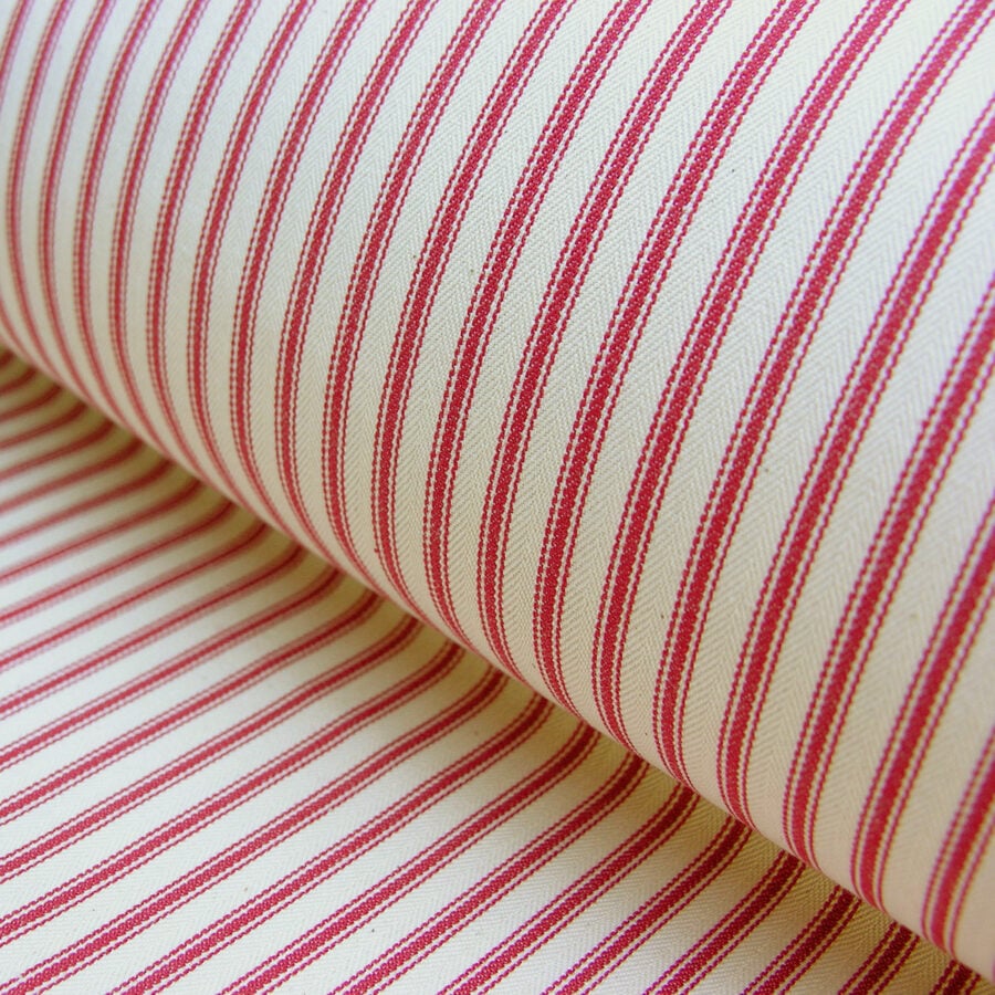 Ticking Fabric - Peony