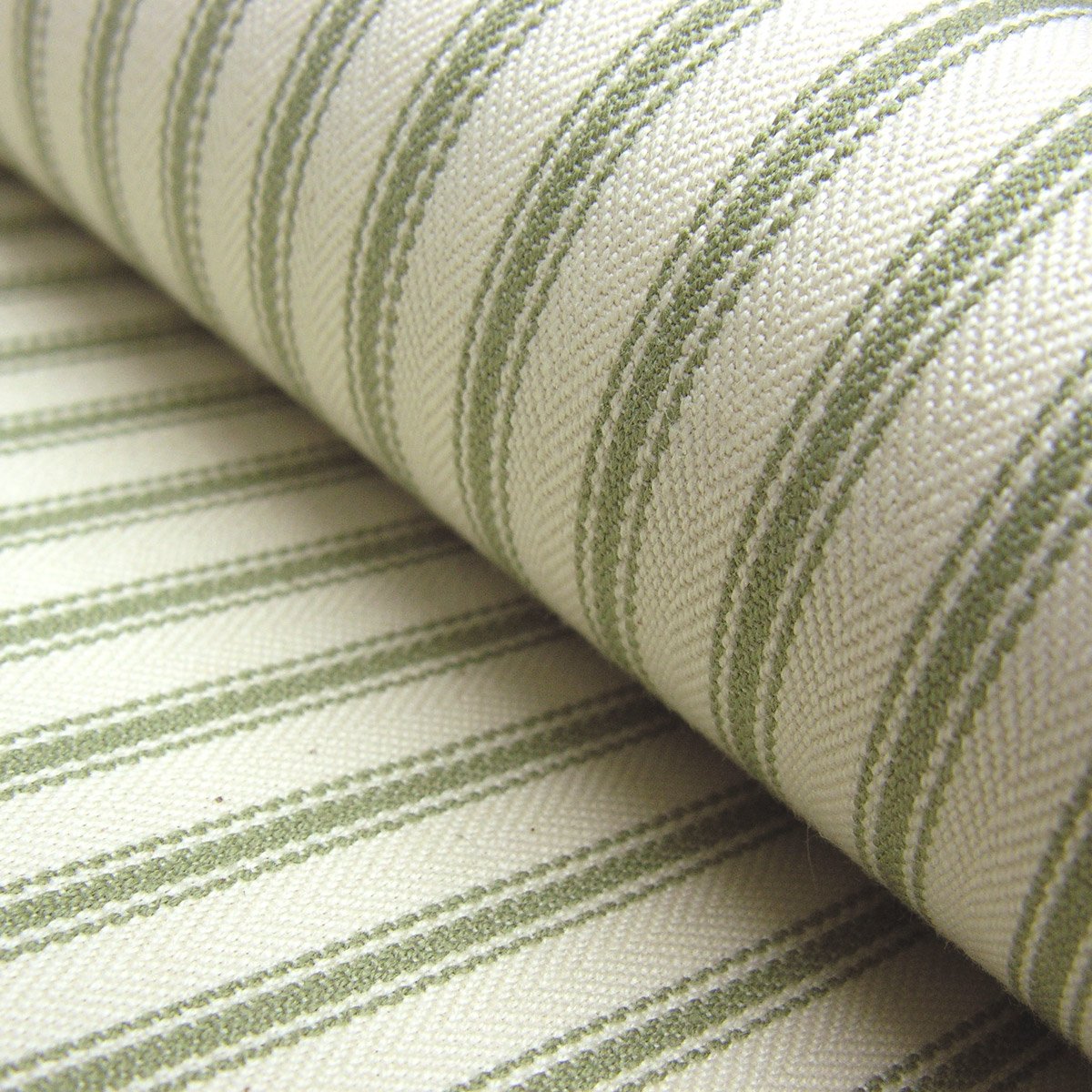 Ticking Fabric - Sage - Image 1