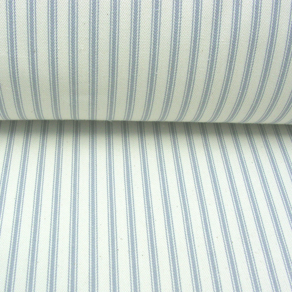 Ticking Fabric - Silver Grey - Image 3