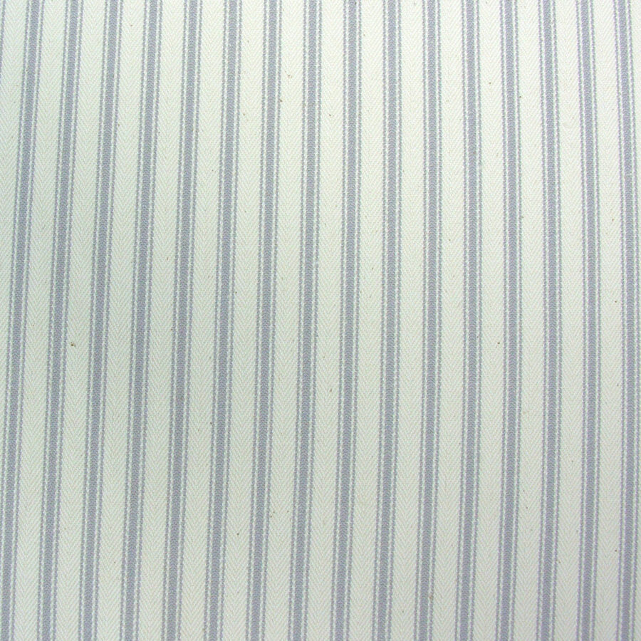 Ticking Fabric - Silver Grey - Image 2