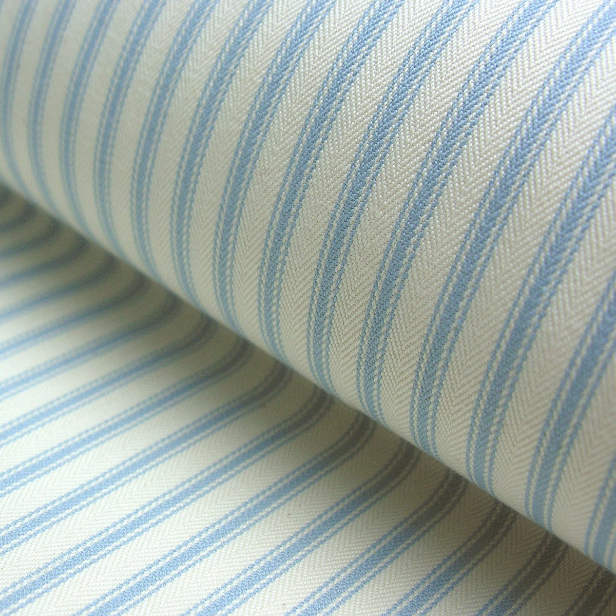 Ticking Fabric - Sky - Image 1