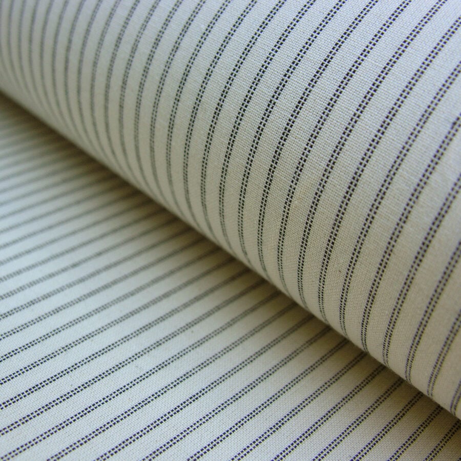 Cotton Lining Stripe - Black