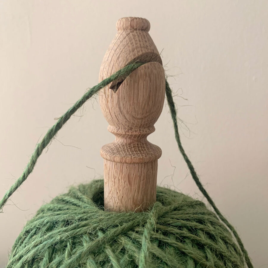 Twine Stand with Cutter - Green Jute - Image 2