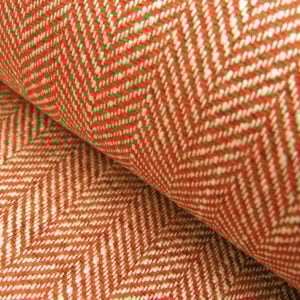 Upholstery Fabric Spey Herringbone - Brick Red - Image 1