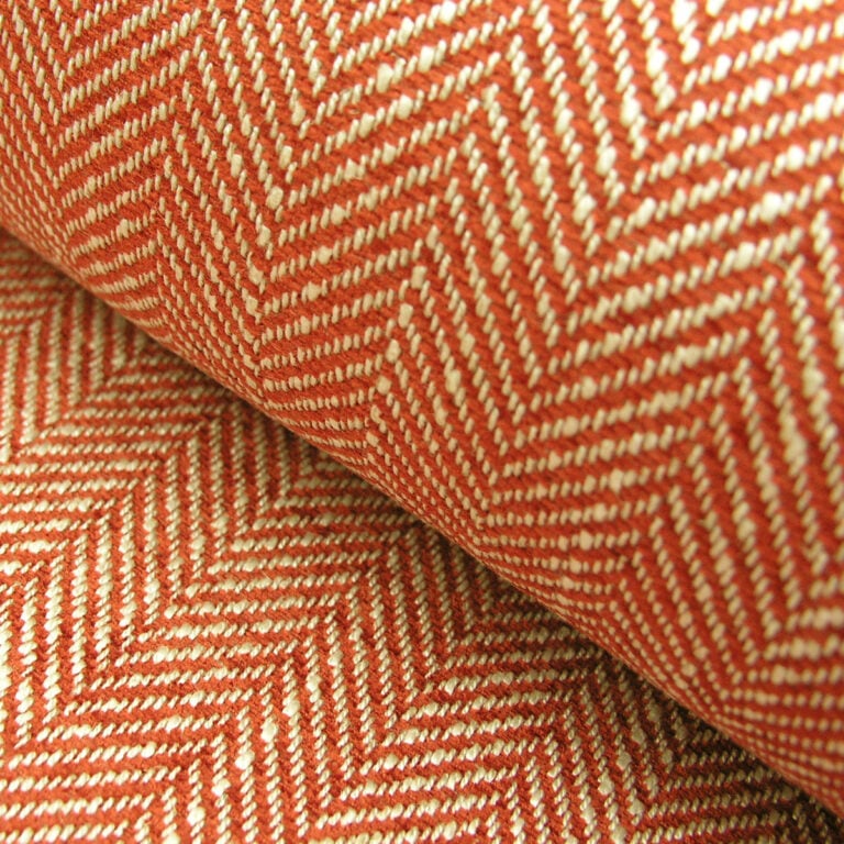 Upholstery Fabric Spey Herringbone - Brick Red
