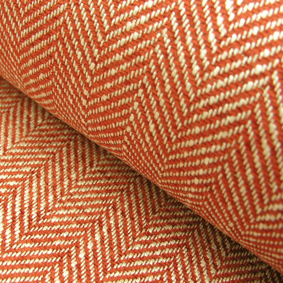 Upholstery Fabric Spey Herringbone - Brick Red - Image 1
