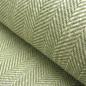 Upholstery Fabric Spey Herringbone - Sage Green - Image 1