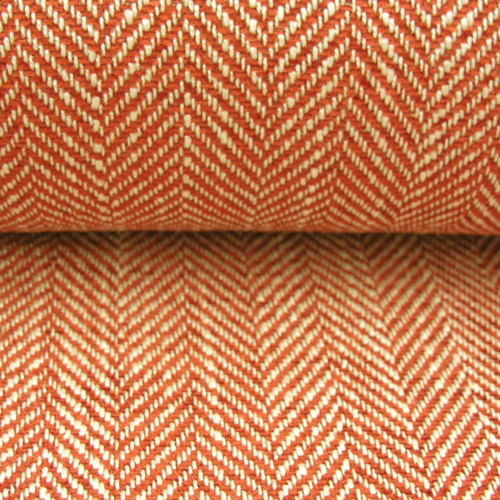 Upholstery Fabric Spey Herringbone - Brick Red - Tinsmiths
