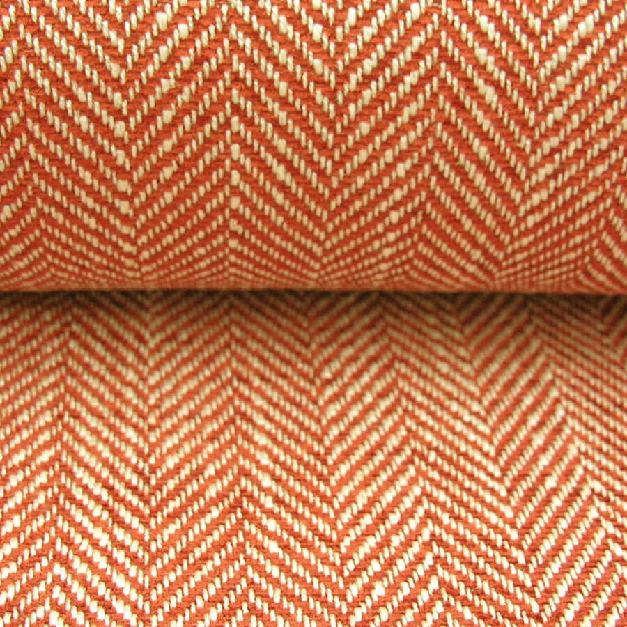 Upholstery Fabric Spey Herringbone - Brick Red - Image 3