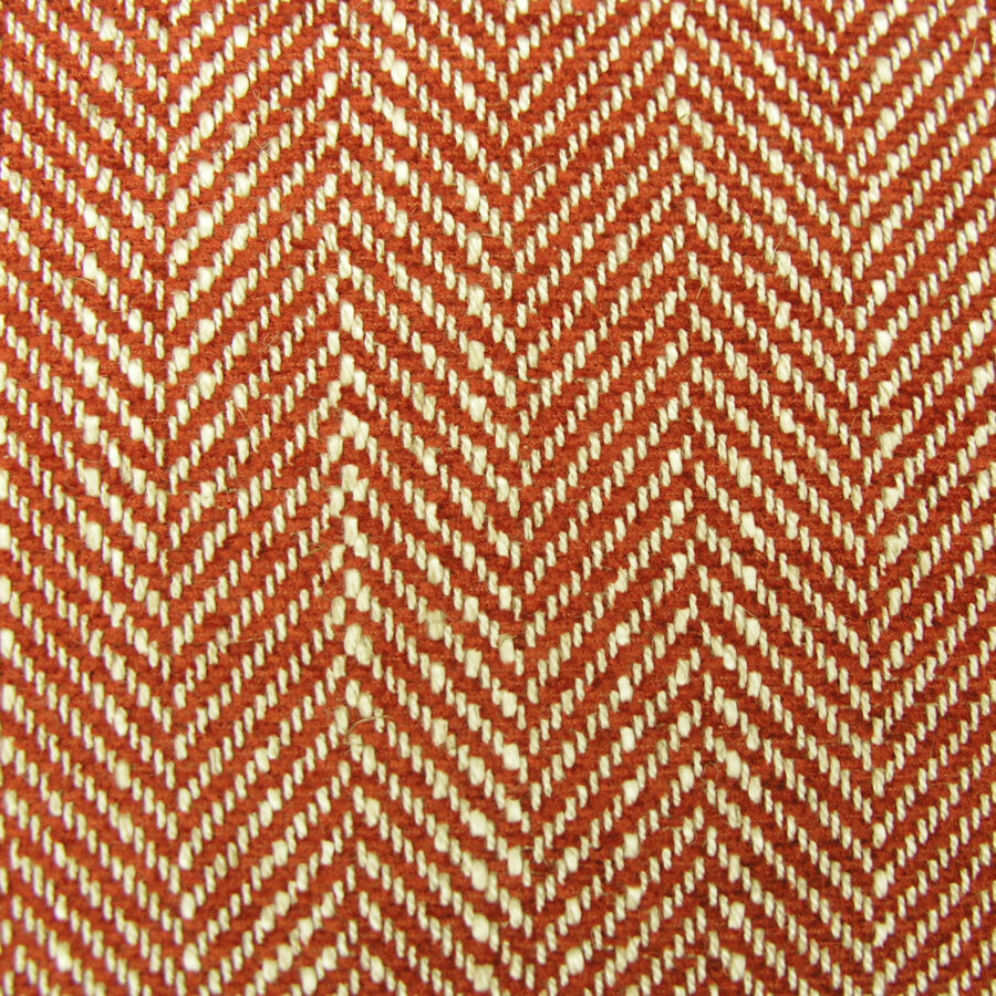 Upholstery Fabric Spey Herringbone - Brick Red - Image 2