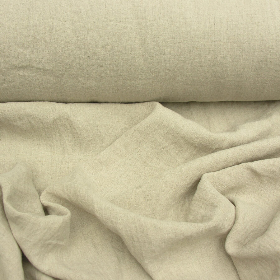 Wide Washed Linen - Natural - Image 4