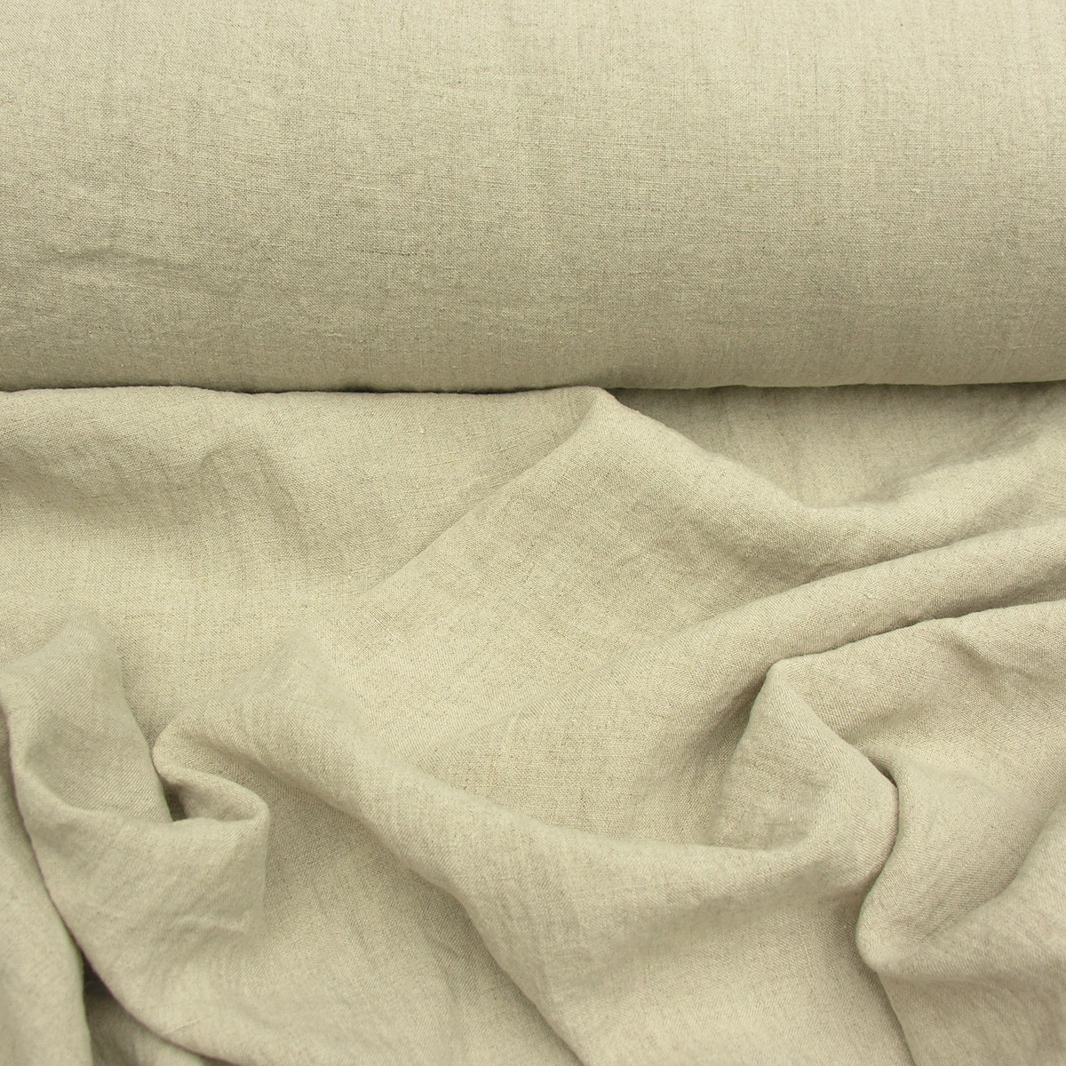 Wide Washed Linen - Natural - Image 4