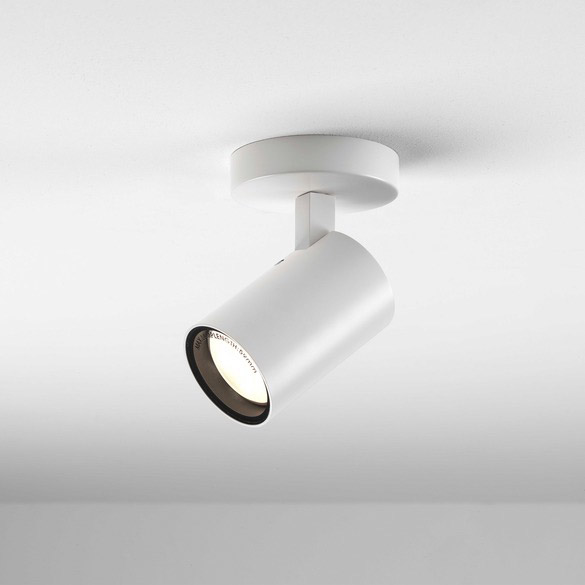 White Bathroom Spotlight - Aqua Single