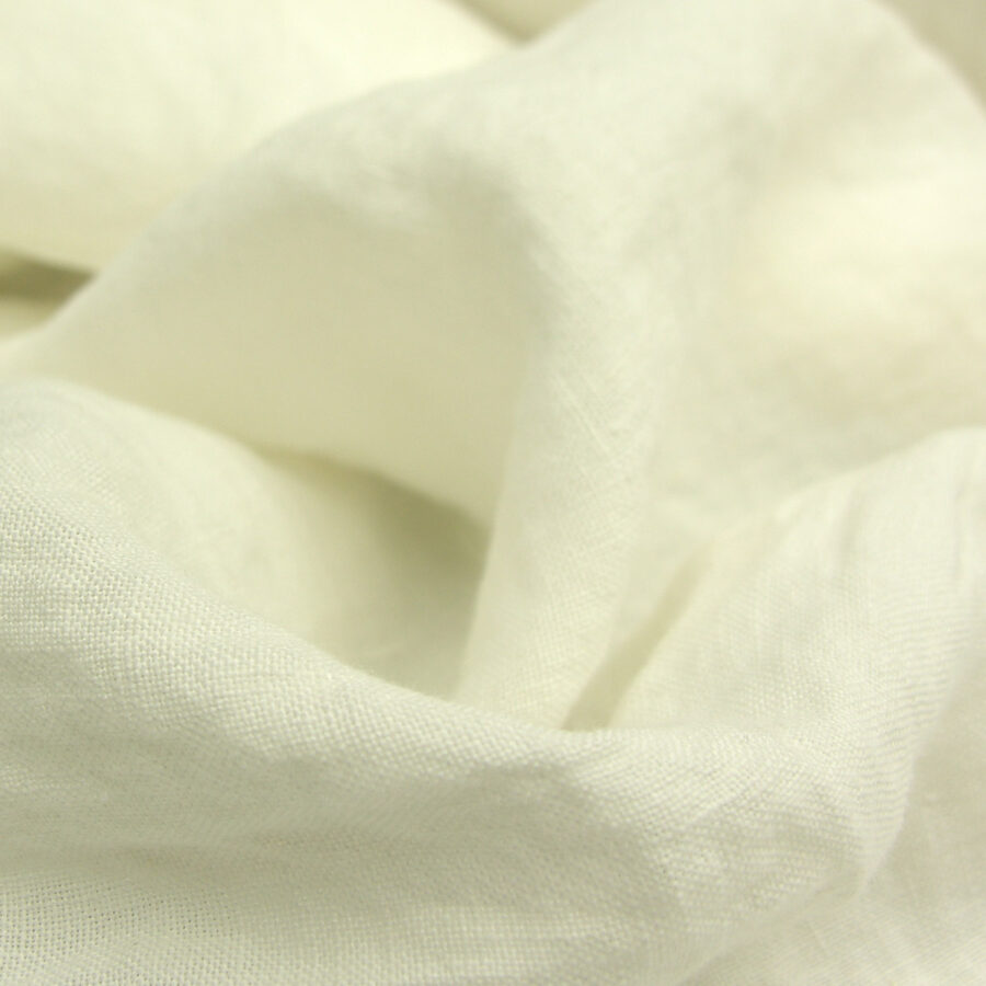 Wide Washed Linen - Off White - Image 3