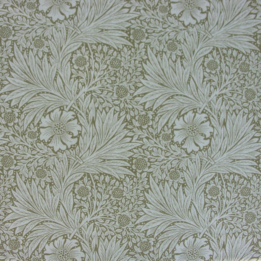William Morris Marigold - Olive and Linen - Image 2