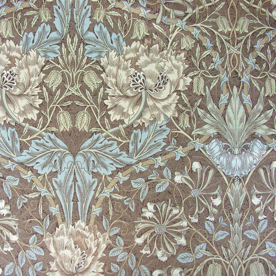 William Morris Honeysuckle & Tulip - Brown and Blue - Image 2