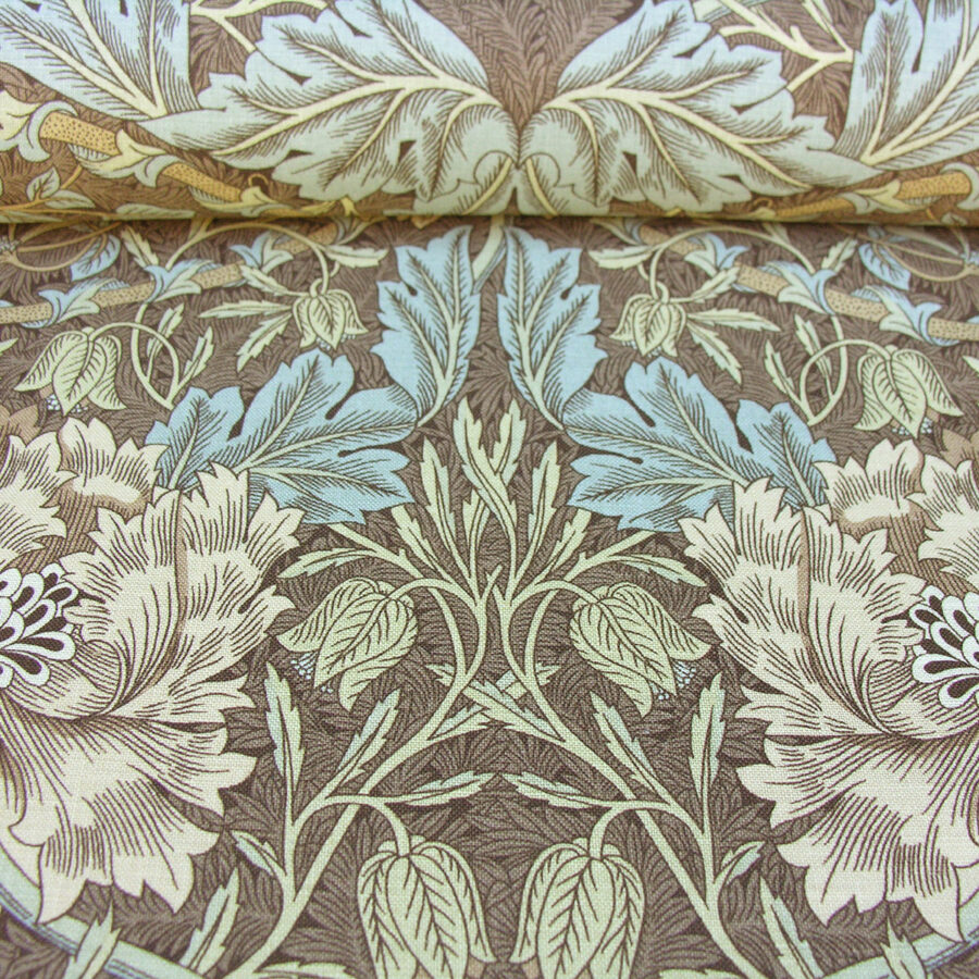 William Morris Honeysuckle & Tulip - Brown and Blue - Image 3