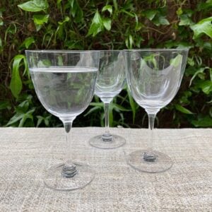 Set of Six Crystal Wine Glasses - Lens Design - Image 3