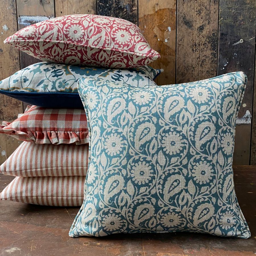Agnes Cushion - Teal - Image 3
