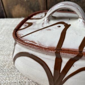 Erica Taylor Low Butter Dish - White ETBU1 - Image 3