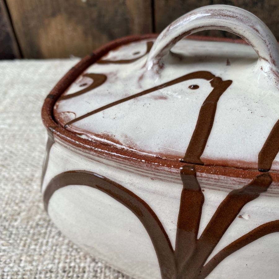 Erica Taylor Low Butter Dish - White ETBU1 - Image 3