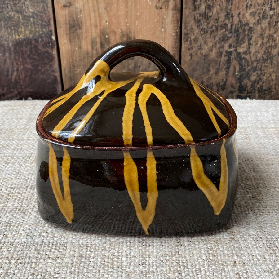 Erica Taylor Low Butter Dish - Black ETBU3