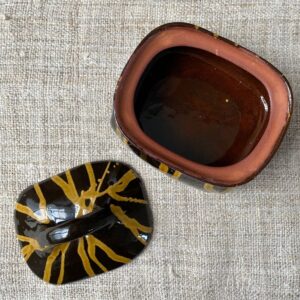 Erica Taylor Low Butter Dish - Black ETBU3 - Image 2