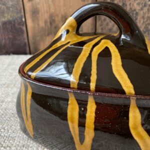 Erica Taylor Low Butter Dish - Black ETBU3 - Image 3