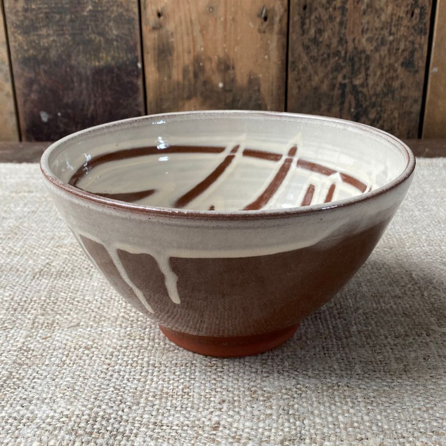 Erica Taylor Low Deep Footed Bowl - White ETD2