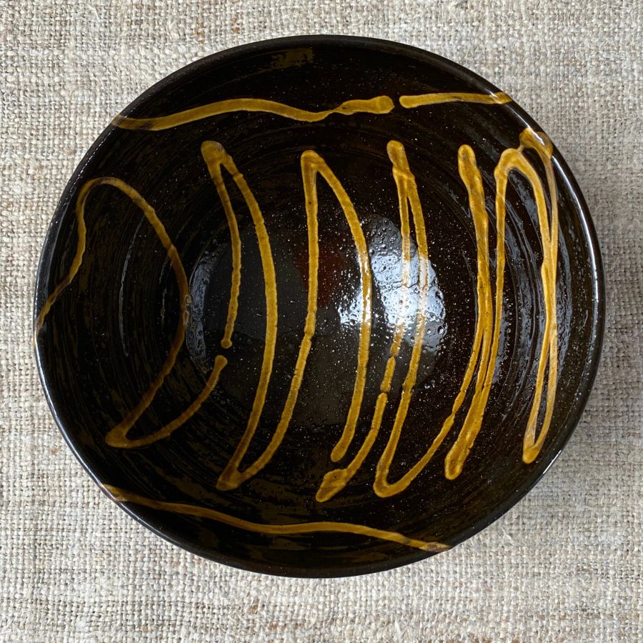 Erica Taylor Low Deep Footed Bowl - Black ETD4 - Image 2