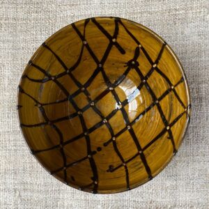 Erica Taylor Low Deep Footed Bowl - Ochre ETD5 - Image 2