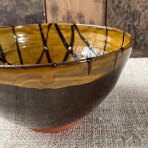 Erica Taylor Low Deep Footed Bowl - Ochre ETD5 - Image 3