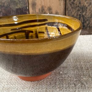 Erica Taylor Low Deep Footed Bowl - Ochre ETD6 - Image 3