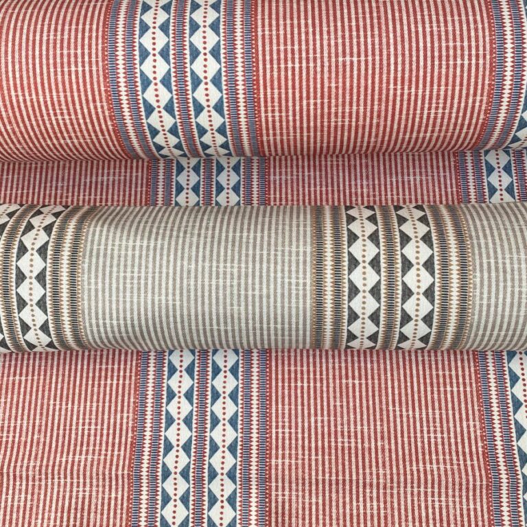 Extra Wide Aztec Stripe - Red Indigo - Image 4
