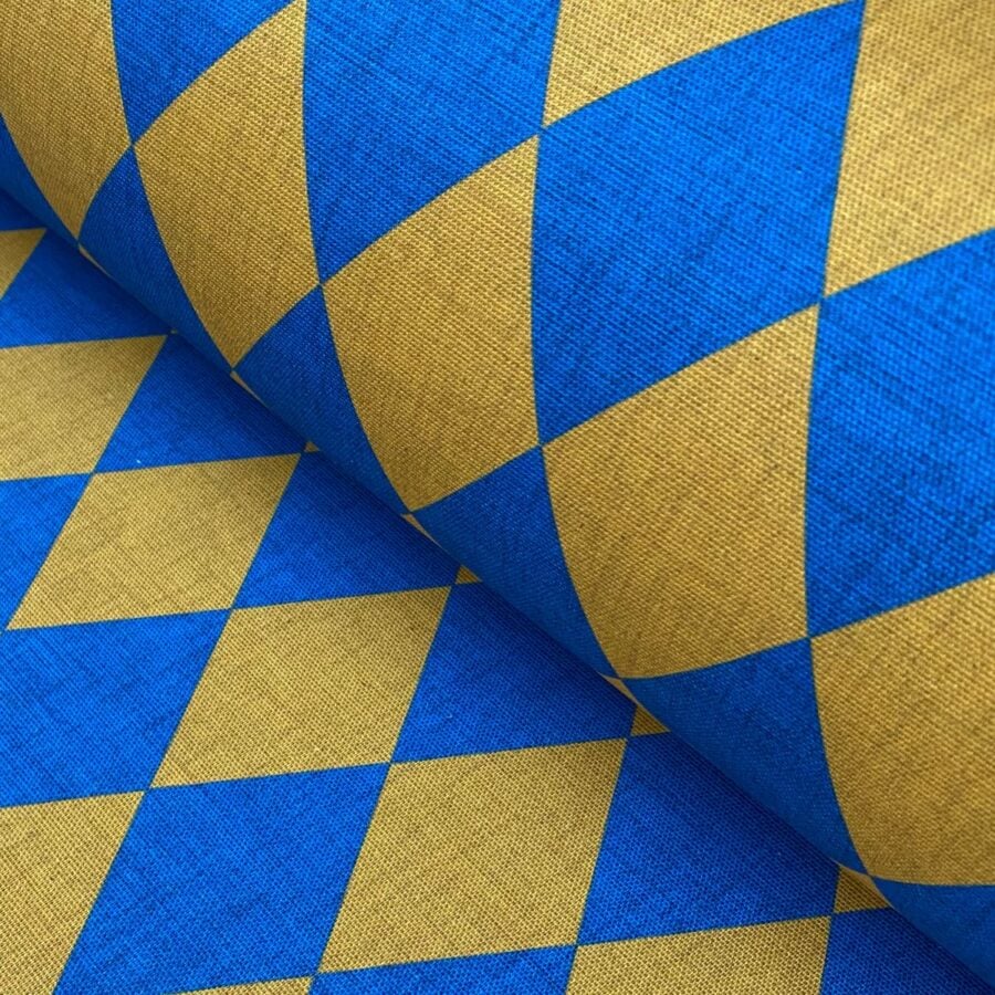 Harlequinade - Blue & Gold