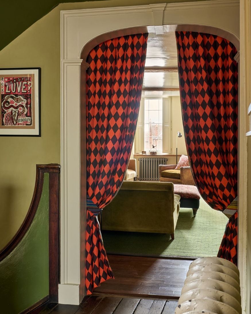 Harlequin fabric curtains