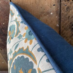 Karabair Cushion  - Teal, Ink & Ochre - Image 4