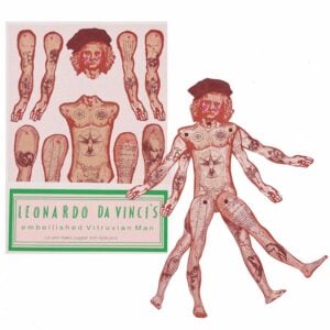 Da Vinci's Vitruvian Man - Cut out & make paper puppet - Image 1